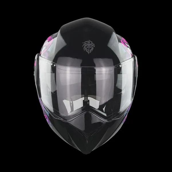 CASCO PARA NIÑA KIDS NEGRO-ROSA