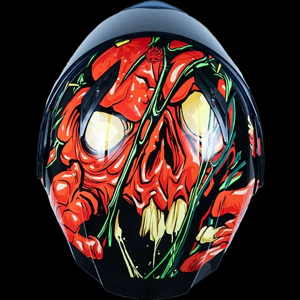 CASCO ESTELAR ZOMBIE ROJO