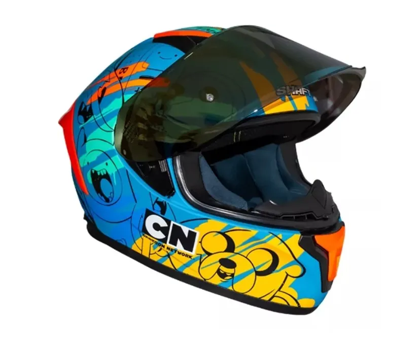 CASCO SHAFT CARTOON ADVENTURE TIME CON MICA IRIDIUM -Certificación Europea ECER22-06